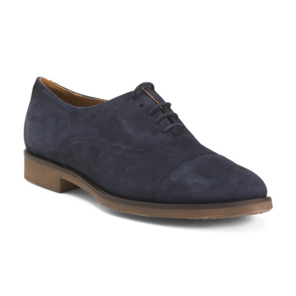 SOLDINI Men's Made In Italy Suede Cap Toe Oxfords - Picture 1 of 2